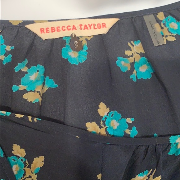 Rebecca Taylor Silk Cold Shoulder Top, Size S - Picture 6 of 6